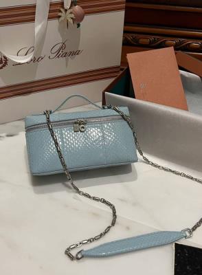 wholesale quality loro piana l19 python skin ice blue